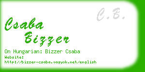 csaba bizzer business card